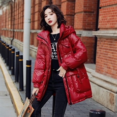 【现货】中长款羽绒服90白鸭绒年冬季韩版小个子加厚连帽外套，女装羽绒服，鑫源服饰