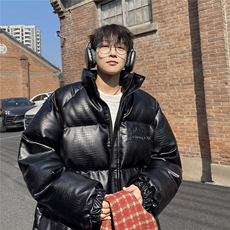 港风鳄鱼纹钢印字母设计棉衣大码潮流休闲棉衣男MY77728P128控168，男装棉衣，星座227-7