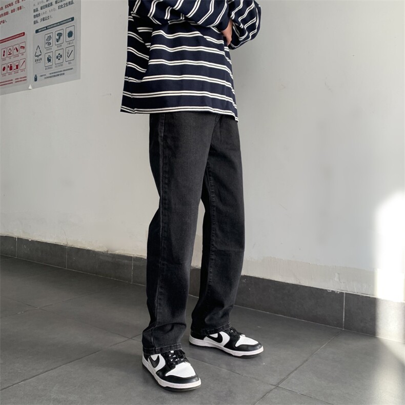 美式高街直筒做旧黄泥高弹牛仔裤221-1-K1303-P55控78加绒P65,男装牛仔裤,星座221-1