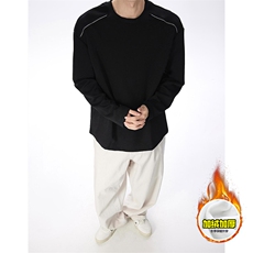 480G重磅加绒硬挺boxy男女秋冬美式高街结构拉链肩圆领卫衣厚外套，女装短外套，电商A486