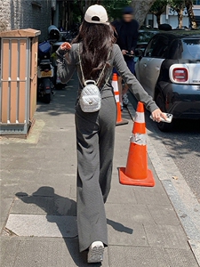 韩版休闲运动套装秋季新款女修身立领卫衣直筒长裤两件套洋气减龄图片