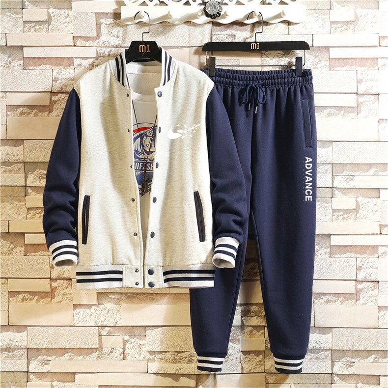 高转化棒球服卫衣套装情侣学生运动装XZ102A-4-8685-P95,男装休闲套装,星座211-2