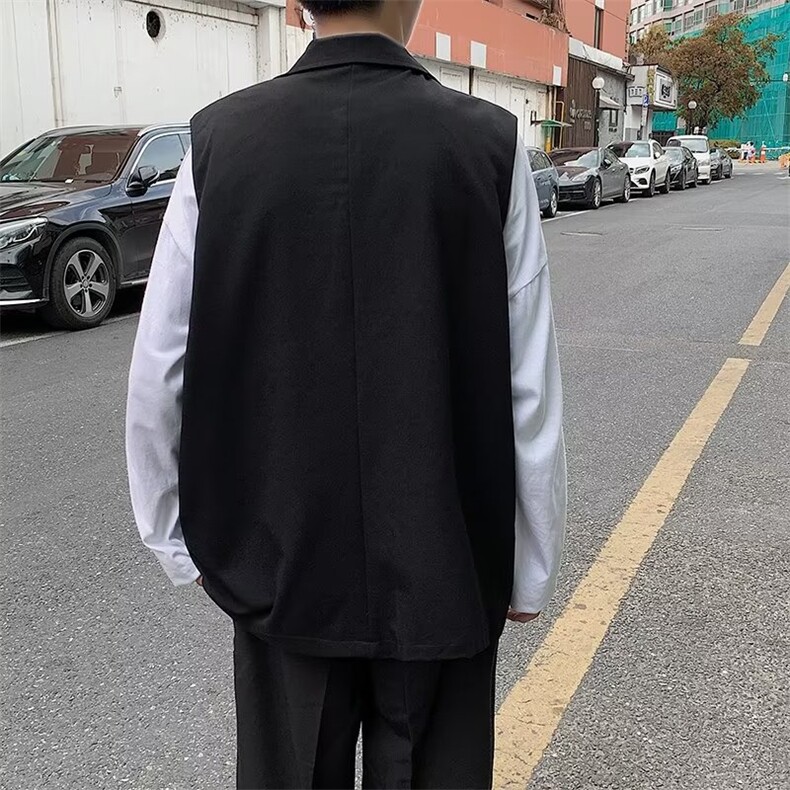 港风宽松韩版潮学生休闲百搭帅气西服无袖外套Y116P42,男装背心/马甲,星座1116-2