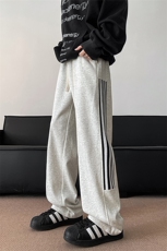 秋季美式高街运动拼接三条杠休闲卫裤货号K2434P55控价78，男装休闲裤，电商A063