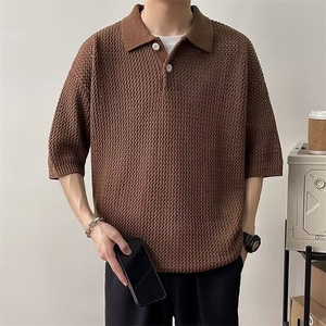夏款男短袖POLO衫针织衫休闲镂空T恤衫t6018 P50图片