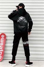 2020冬装新款加绒潮牌印花休闲运动套装男两件套A436-6662-P125，男装套装，电商A436