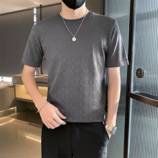潮流T恤夏季男ins圆领时尚原宿百搭纯色五分袖，男装T恤，星座1116A-2（原606A-1）