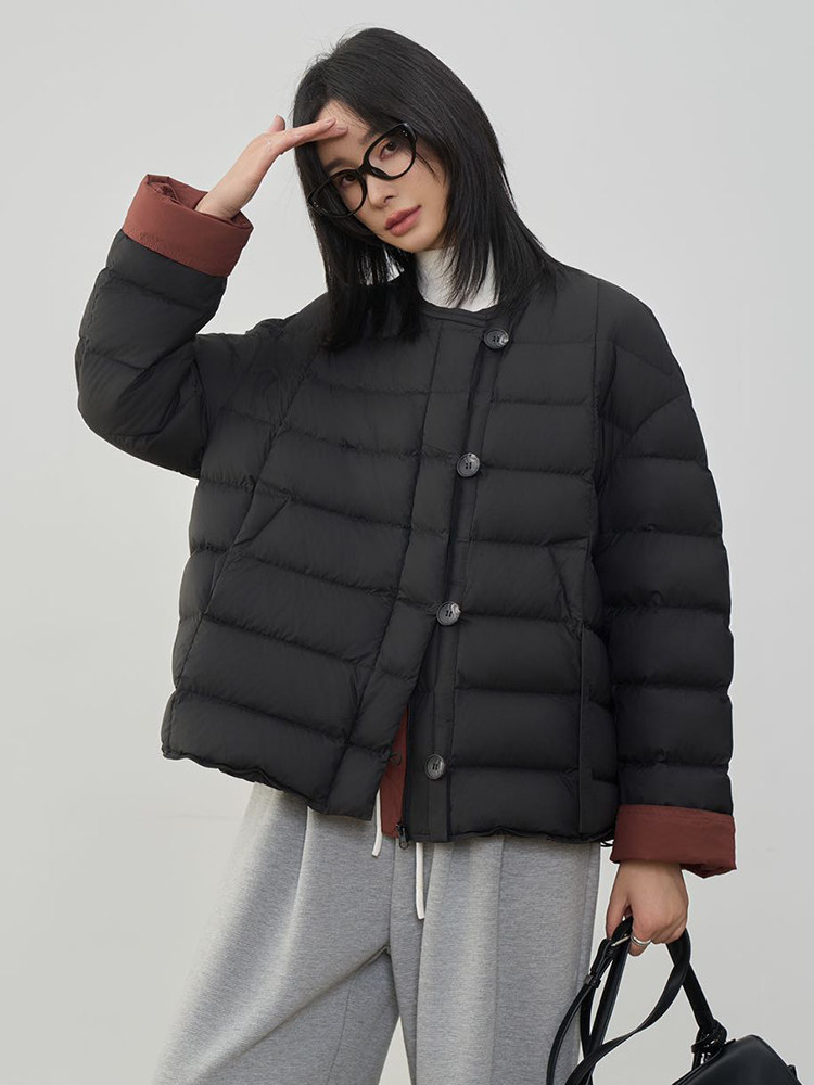 现货2025年冬季新款90白鸭绒休闲羽绒服女,女装羽绒服,阳光伊恋