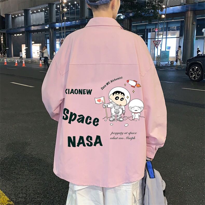 春季长袖衬衫男宽松港风衬衣男外套男CSCS290-P35,男装衬衫,电商B371