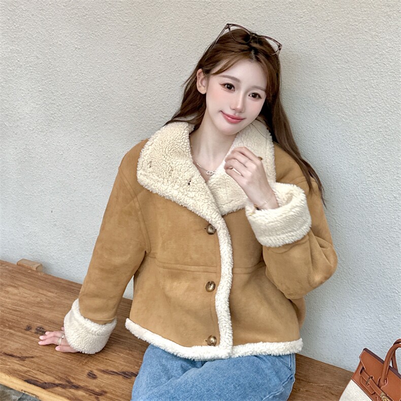 大货已出！小个子双面穿皮毛一体短外套2C276-M2488-p165-k240,女装短外套,2C276