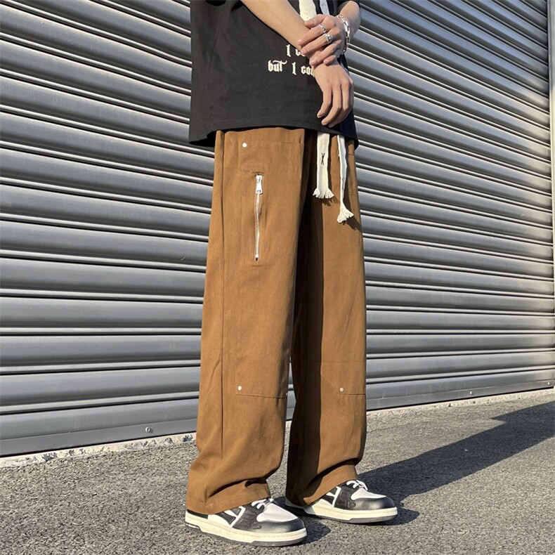 春季潮牌古着vintage设计感直筒裤日系复古工装裤子男K6061-P38,男装休闲裤,星座512-2