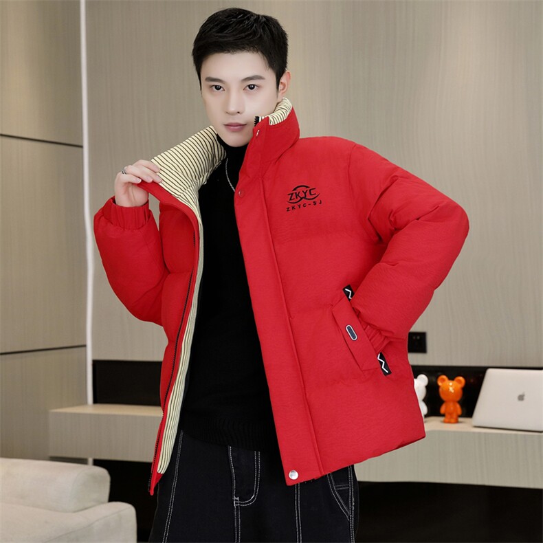 冬季加厚棉衣男休闲时尚青年立领棉衣百搭棉服外套M1802-P88图片