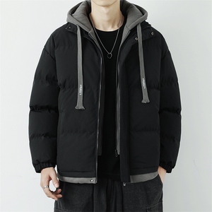 新款男百搭设计感连帽情侣无影墙棉衣M062-P70控158图片