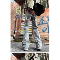 1506-1/KT88521/P47港风潮男夏季新款个性字母牛仔裤嘻哈is潮高街，男装牛仔裤，星座1506-1
