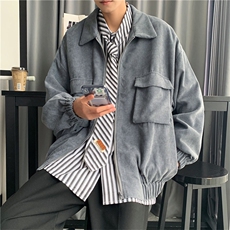 秋冬新款港风男纯色工装休闲夹克灯芯绒外套A161-2-JK3121-P58，男装夹克，电商A161-2