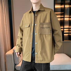 春季新款现货中性风夹克户外纯色衬衫领外套DSA157B-CS01-P55，男装夹克，电商A157B