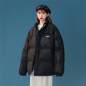 1中性风可拆卸围脖百搭棉衣女棉服女抖音外套女8737P120控158图片