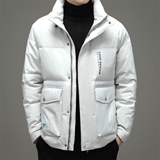 2023冬季纯色立领羽绒服厚款保暖鸭绒休闲外套男装ZELD9823-P325，男装羽绒服，电商B212（原钱塘6029）
