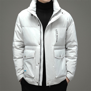 2023冬季纯色立领羽绒服厚款保暖鸭绒休闲外套男装ZELD9823-P325图片