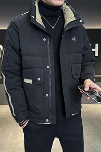 2025青年立领工装多袋夹克男冬季羽绒棉服潮牌新款袄子Y9810P160图片