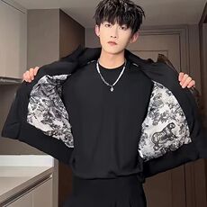2025座山蟒高级感飞行夹克春季春秋短款外套新款美式棒球，男装夹克，四季星座505