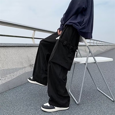 日系机能风宽松阔腿工装裤子男潮牌秋冬美式高街休闲裤MK128-p40，男装休闲裤，星座1008
