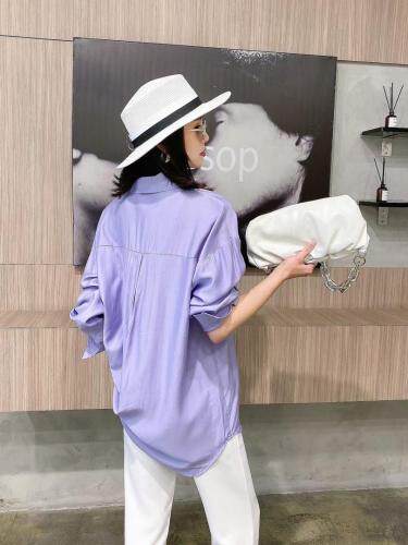 现货，夏季新款，糖果色欧货天丝棉衬衫。，女装衬衫，TINA