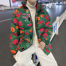 Y99风民族特色东北大花外套加厚保暖防寒大码牡丹农村演出服，男装棉衣，星座115A(原星座507）