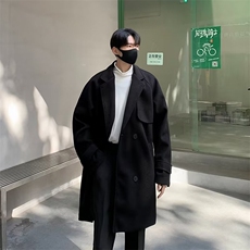毛呢大衣男中长款加厚男装轻熟风高级感外套冬季谢尔比风衣2331，男装夹克，星座1116A-1（原606A）
