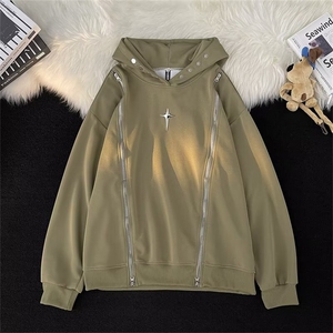 320g卫衣男女韩版潮流连帽美式高街2024秋冬新款ins外套WB296-P50图片