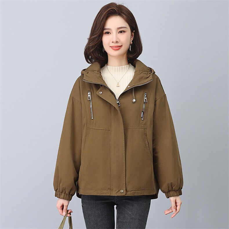 2023年冬季时尚潮流休闲加绒加厚派克服,女装派克服,独衣靓