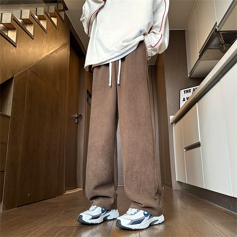 秋冬季灯芯绒裤子男潮流垂感裤子K8901-P35图片