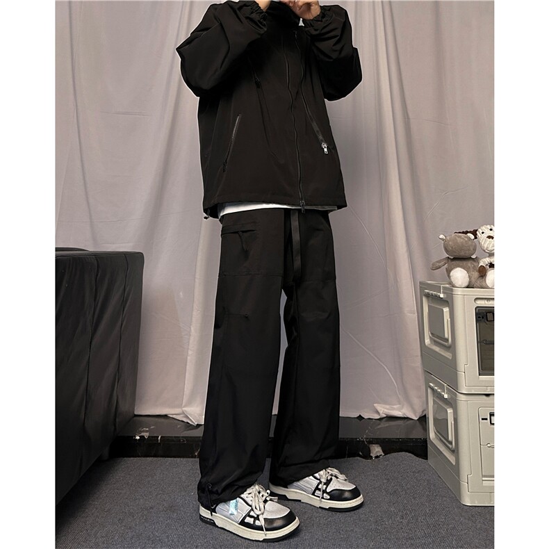 抖音品质山系休闲裤宽松直筒调节腰带裤子B315-K23435-p50控68,男装休闲裤,电商B315