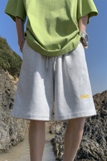 夏季新款字母印花多巴胺短裤宽松M~4XLXZ604-DK806-P35控48，男装牛仔裤，星座604