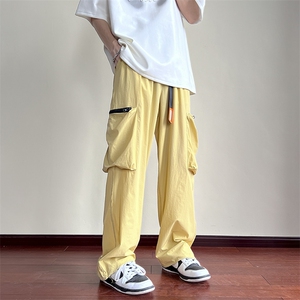 抖音品质-潮流工装宽松休闲冰丝裤百搭男女长裤 HJY26-P45图片