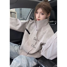 皮衣飞行夹克男女同款秋季宽松棉服痞帅高级感外套JQ509，男装夹克，星座1116A（原606A-3）