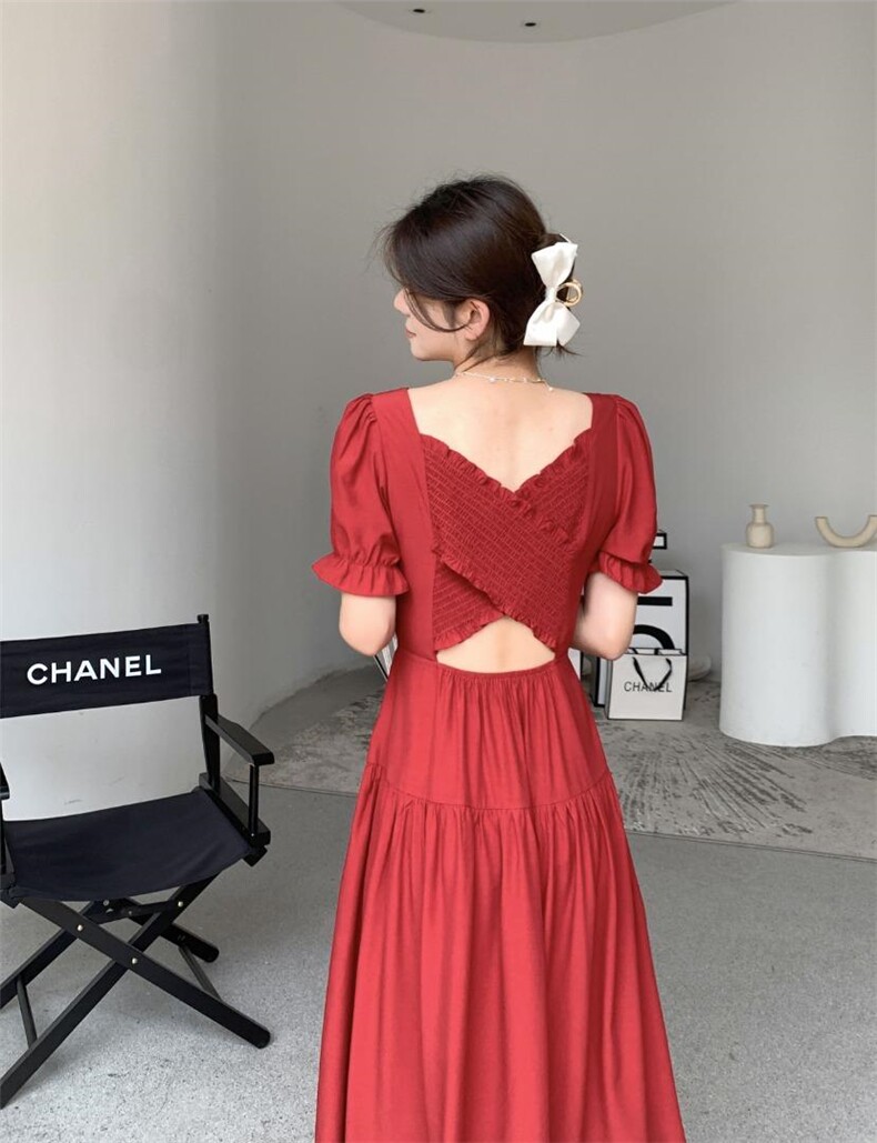 [现货]夏季气质收腰连衣裙，三色，三个尺码，女装连衣裙，依柏璐(1F)