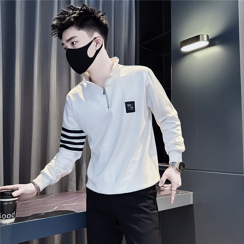 设计感半拉链立领卫衣男社会小伙店主风301C-WY63P58控88图片