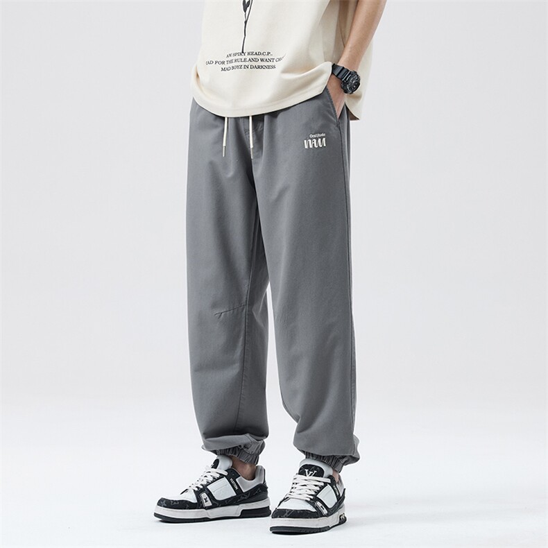 松紧抽绳束脚裤男夏款ins痞帅潮流舒适百搭宽松休闲裤DY5022-P65,男装休闲裤,电商A178-1