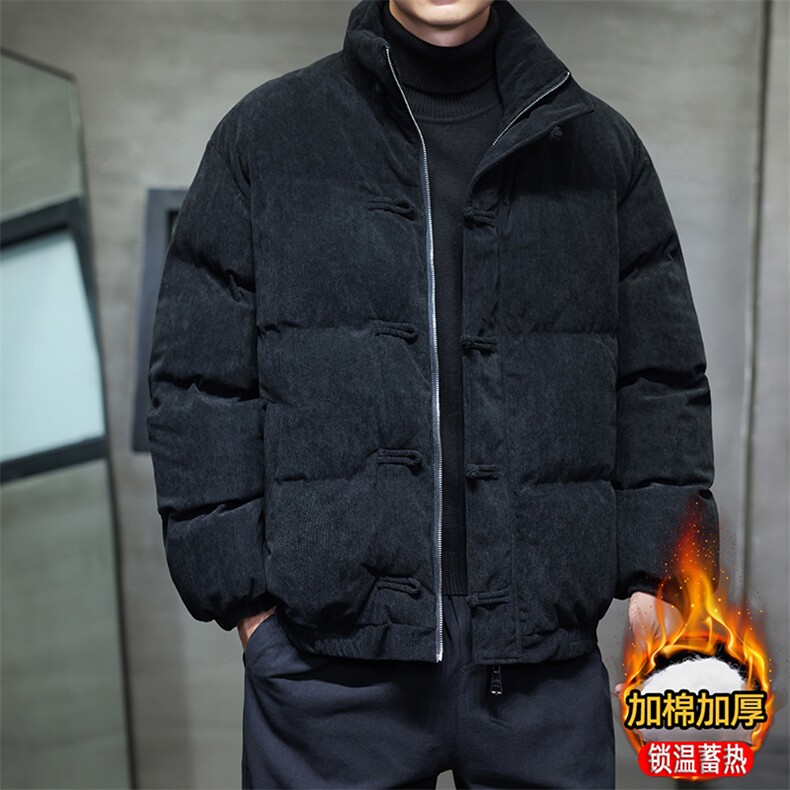 风立领灯芯绒棉衣男加厚潮盘扣棉衣xz815-503p145，男装棉衣，星座815（原A203）