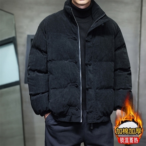 风 立领灯芯绒棉衣男加厚潮盘扣棉衣 xz815-503p145，男装棉衣，星座815（原A203）