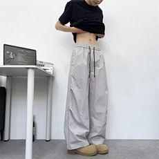 慵懒美式轻薄阔腿运动裤男女2026夏秋流行ins潮流新款K6595-P41，女装休闲裤，星座412-3