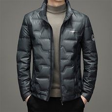2023冬季纯色立领常规羽绒服男士厚款保暖休闲外套SNDAF3335-P250，男装羽绒服，电商B212（原钱塘6029）