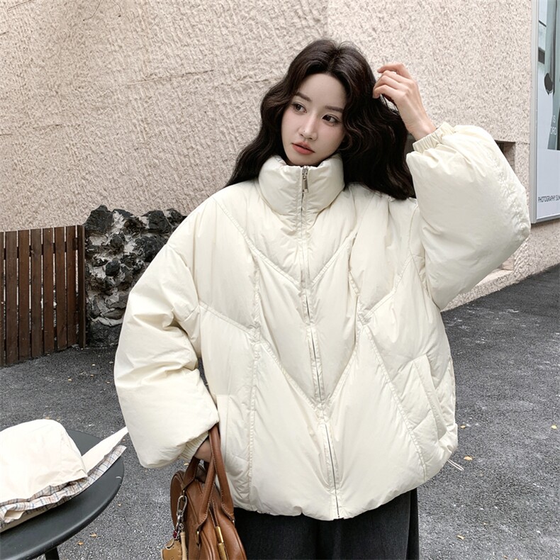 【已出货】双面穿短款90白鹅绒羽绒服帽子可拆卸2527-P380-K495,女装羽绒服,2C127