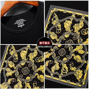 新款高品质套头短袖燙钻潮休闲圆领T恤夏季大码简欧上衣A2504-P63图片
