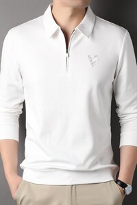 G99610男式秋季服装新款长袖T恤青年翻领卫衣四季打底体恤P65图片