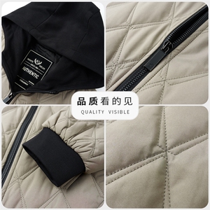轻薄棉服男士2026新款休闲连帽中青年夹克爸爸短款棉衣外套图片