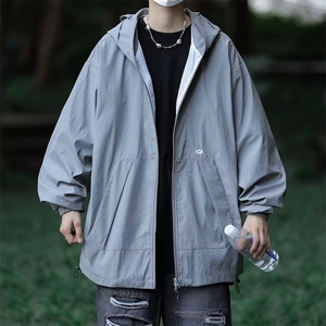 山系机能工装夹克男女宽松户外连帽防水冲锋衣情侣外套JY704-p62,日本女生山系穿搭图片