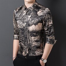 BB1814钱塘2020-2新款商务休闲男士衬衫长袖衬衣P300，男装衬衫，钱塘207-2