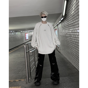 405A 美式高街小众个性金属设计拉链圆领卫衣  WY802-P68控88图片